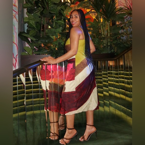 WORN ONCE: Bl-nk One-Shoulder Midi Dress - Picture 2 of 2